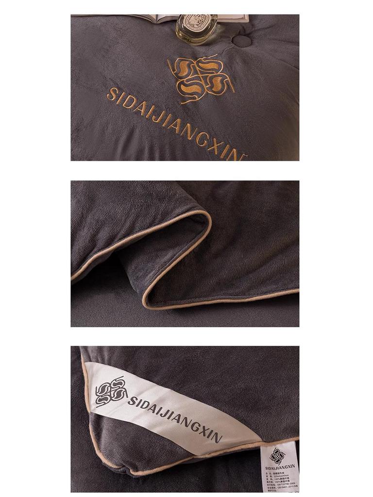 Cozy Autumn-Winter Double Patchwork Quilt: Plush Velvet Warm Bedding for Dorms & Homes