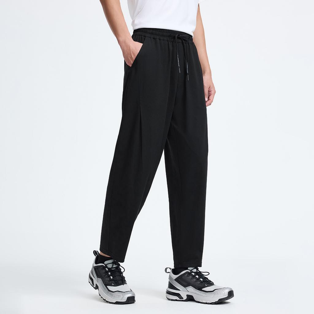 Outdoor pants men's summer thin ice cold pants loose nine quarter straight tube sports cool casual pants men's style