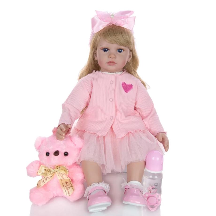 

KEIUMI 60 см реалистичные куклы-реборн, тканевое тело принцессы, новорожденные игрушки, куклы-младенцы для малышей, подарки на день рождения, Рождество 24 inch