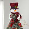 Santa Claus Snowman Christmas Tree Top Decor Vintage Traditional Christmas Decorations Tree Top Star Party Atmosphere Decoration