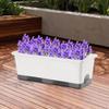 Windowsill Planter Window Box Planter Novelty with Drainage Tray Vegetable Flower Planter Box Rectangular for Garden Yard
