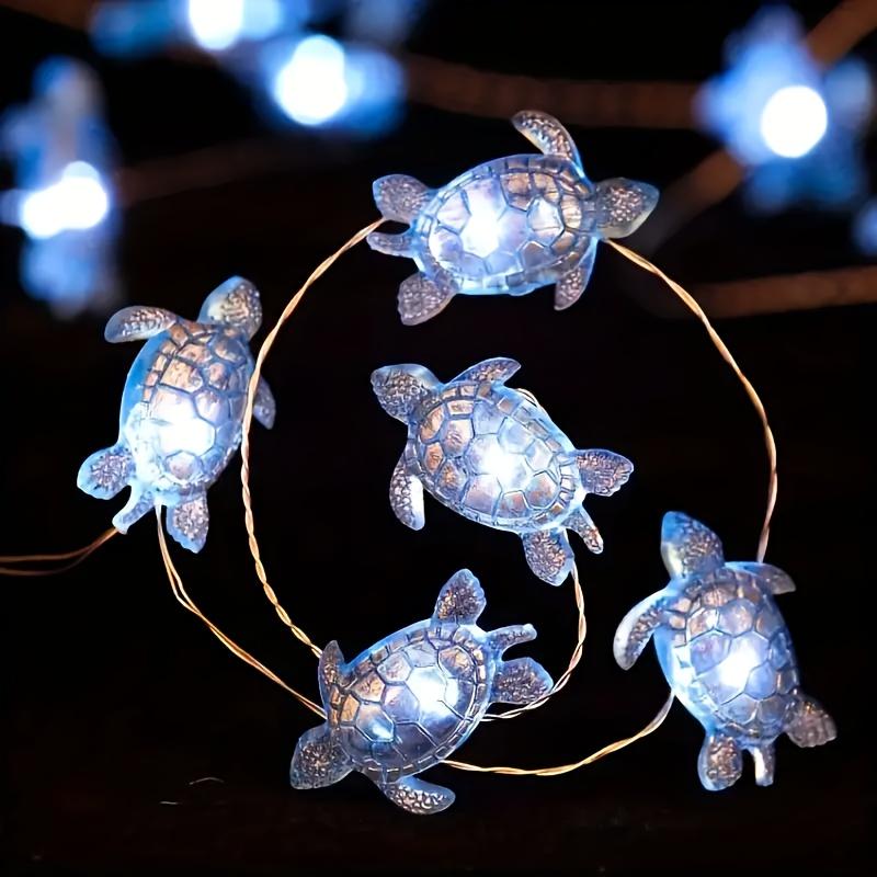Ocean Themed String Light Sea Turtle Colorful Party Decorative Indoor Outdoor Nautical String Light Festival Birthday Lamp Decor