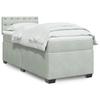 VidaXL Slatted Bed Base and Mattress Light Grey 100x200cm Velvet, Bed, Platform Bed, Panel Bed, Furniture of 3286246