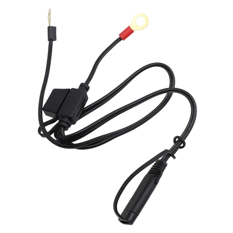 Battery Charger Cable 12V Accessories Black Car Charger Connector Harness Motorcycle SAE To Ring Spare Parts Terminal Waterproof