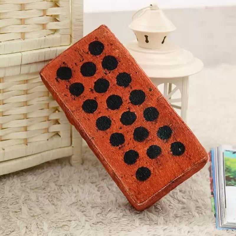 Pukeyue Realistic Brick Plush Pillow Hollow Brick Soft Doll Stuffed Toy Cute Funny Cushion Fluffy Fabric Novelty Gifts Girl Boys