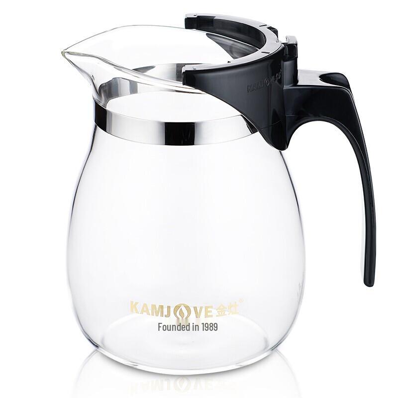 KAMJOVE Glass Press-Type Teapot