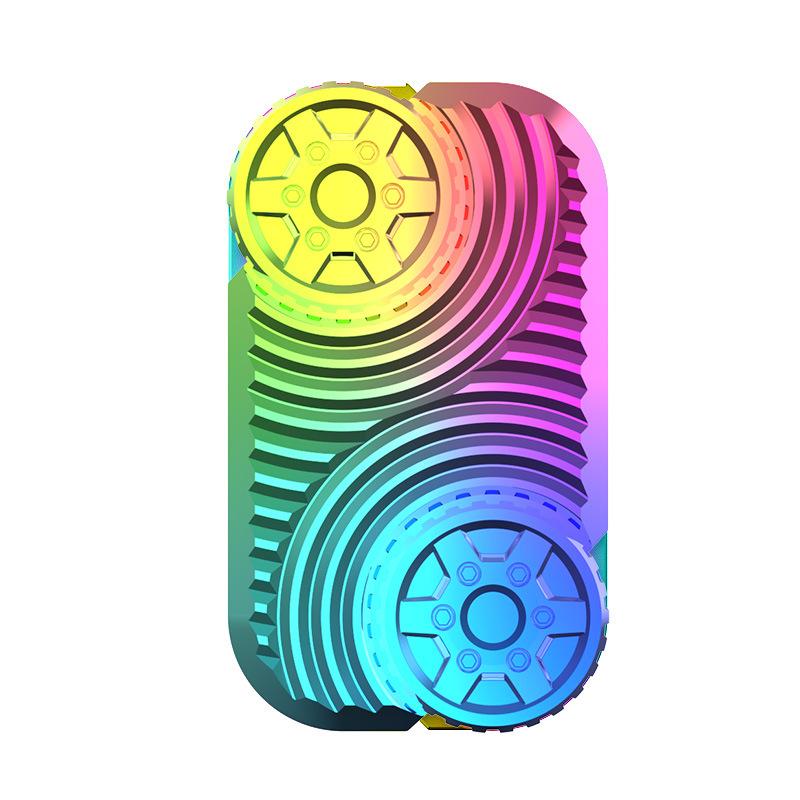 Hjul EDC Skyveknapp Metall Fingergyro Skrivebord Fidget Leker ADHD Angstlindring Dekompresjonsspill for Voksne Stresslindring Gaver