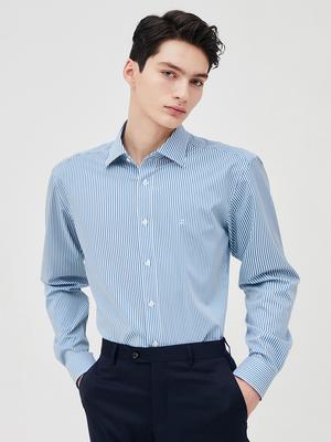S.T. DUPONT CLASSICS Striped 954 Comfortable Shirt Blue Se5Sm22Ls954Sbu