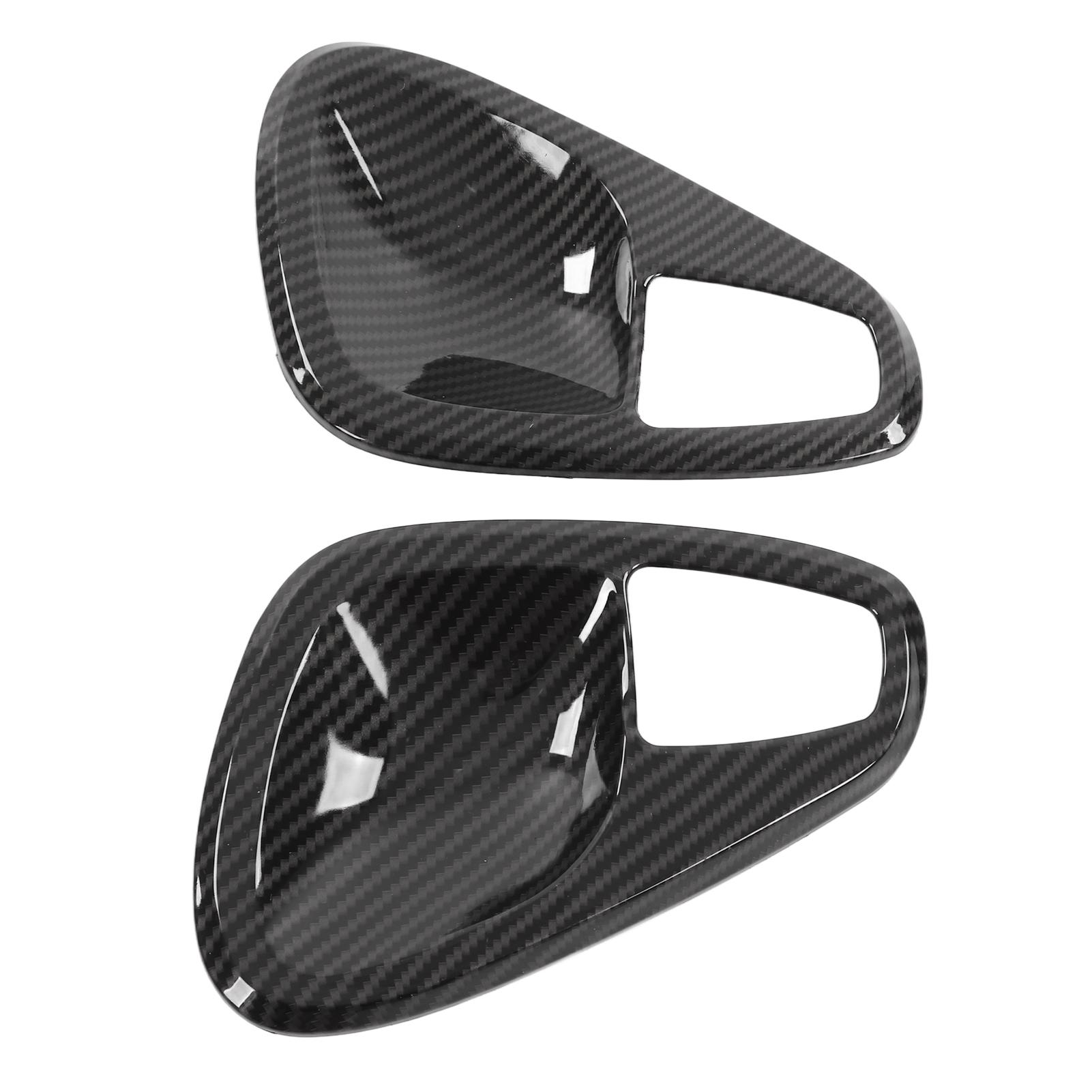 

Interior Door Handle Bowl Cover Trim Carbon Fiber Style Replacement for Smart Fortwo W451 Facelift 2011‑2014
