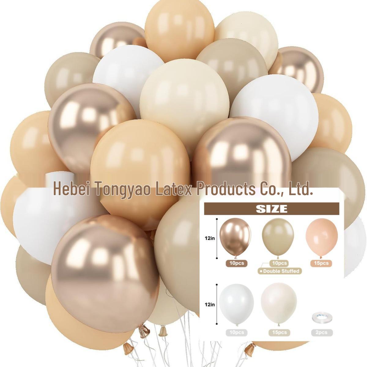 

60-Piece 12 Vintage Color Glitter Balloon Set for Birthday Parties