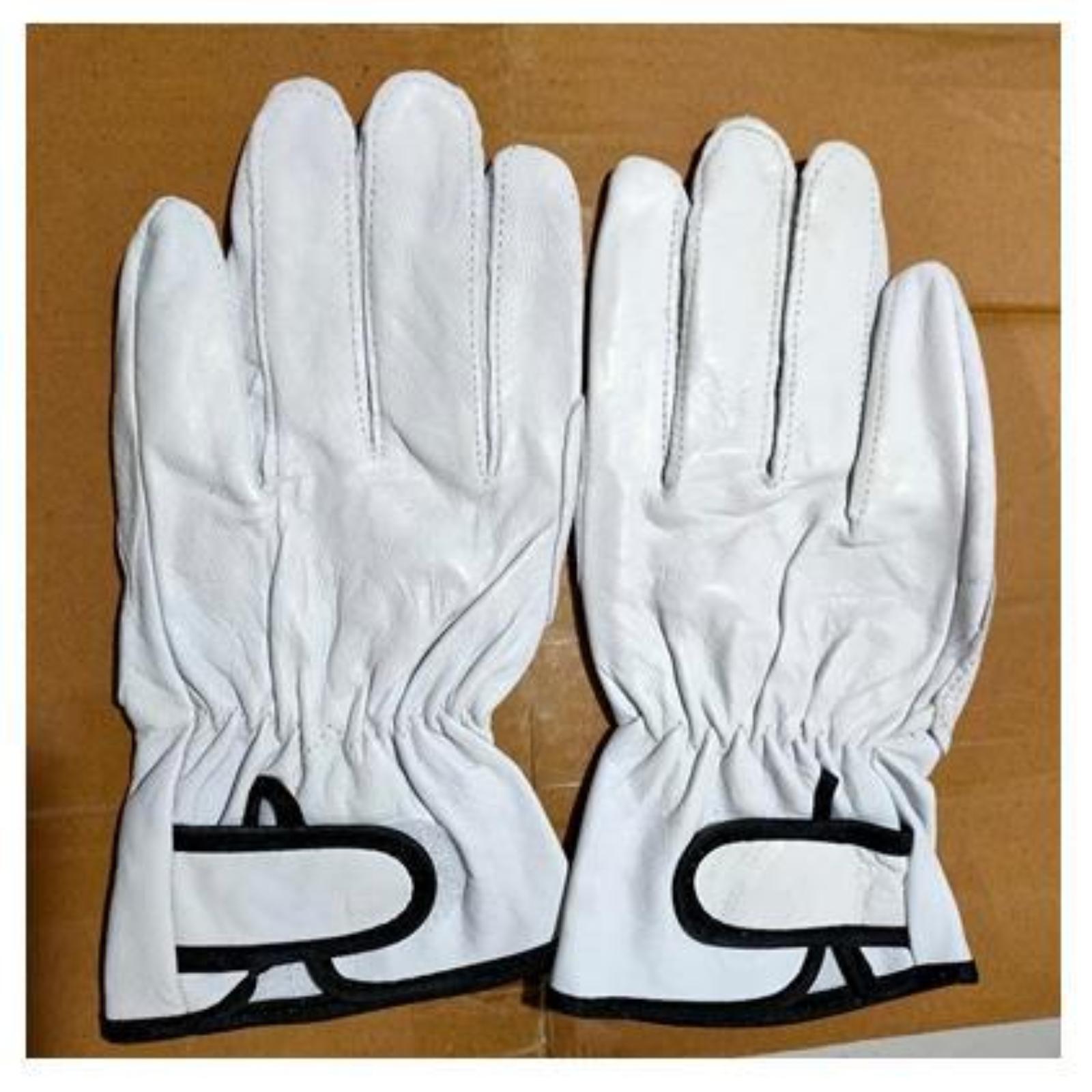 

Электросварочные рабочие перчатки из овчины, износостойкие, дышащие и термостойкие One Size белый