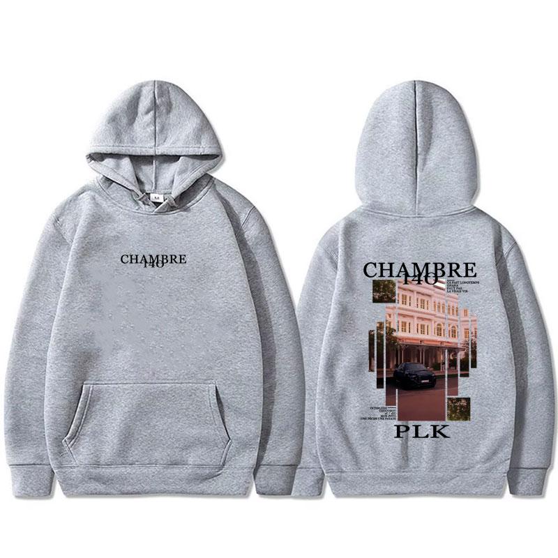 Rapper PLK Chambre 140 Album Graphic Hoodie Men Women Hip Hop Fashion Pop Music Hooded Sweatshirt Male Oversized Fleece Hoodies