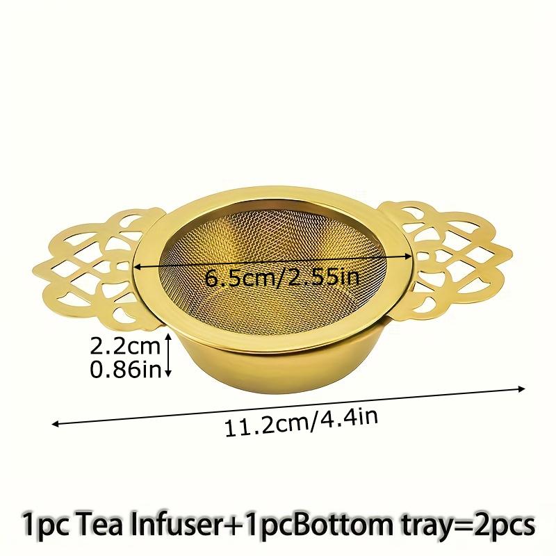 Patterned Ear Handles Environmentally Friendly Stainless Steel Durable Fine Filter Family Tea Strainer Filter