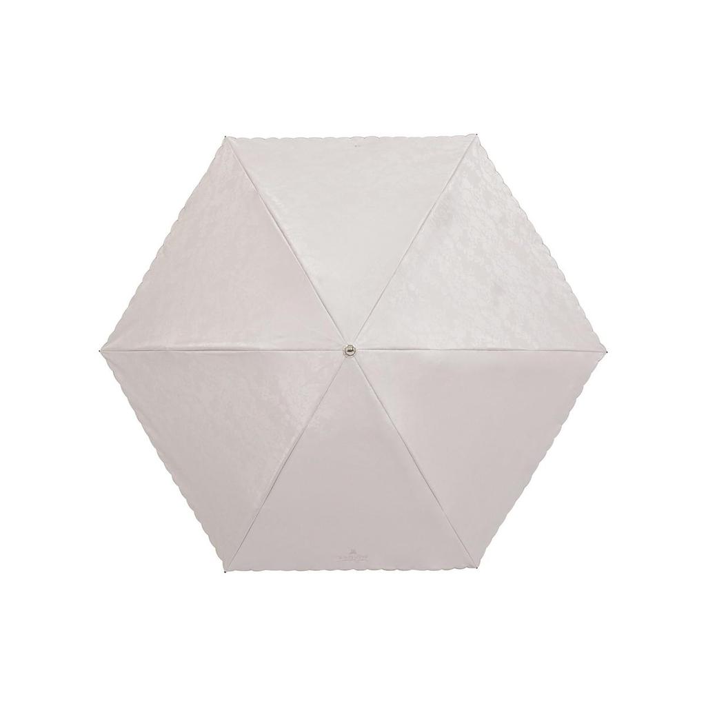 LANVIN COLLECTION Folding Parasol Umbrella Pale Pink Fuwacool Jacquard Floral UV Cut 22-083-12458