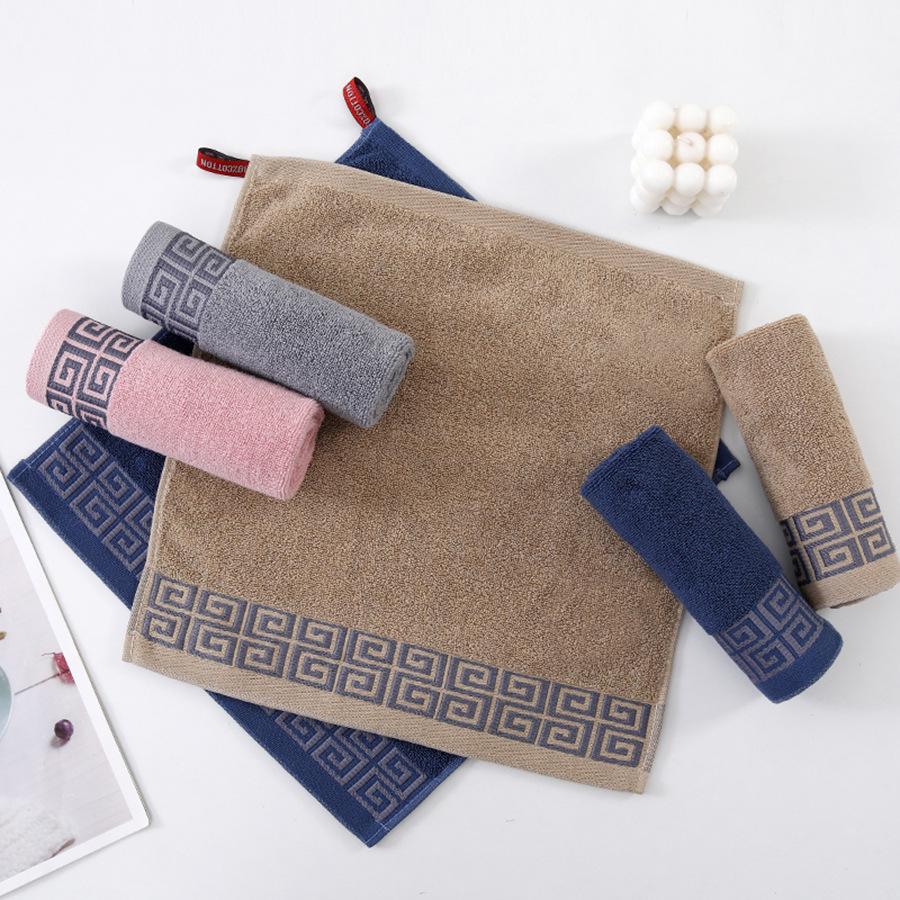 Thickened Cotton Terry Towel for Home, Adult Face & Hand Towel, Reinforced Edging, Hanging Square Towel