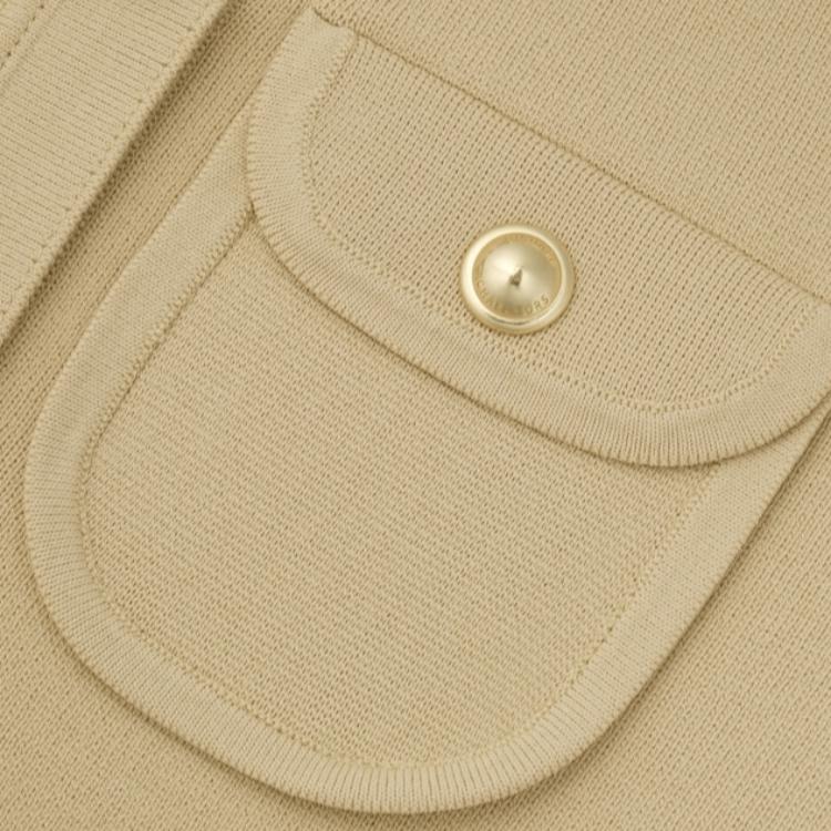 Michael Kors Ss26 Mid-Length Single-Breasted Polo Collar Knitted Short Sleeve Dress Slim Fit Women Dresses JT482HS5ZV-288
