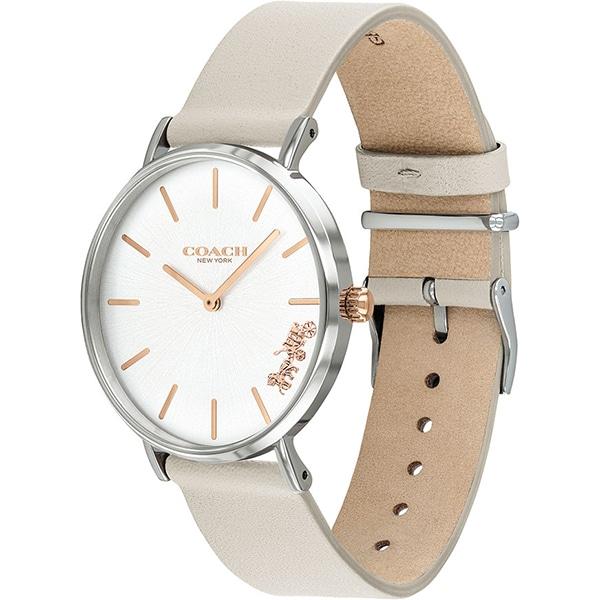 Coach PERRY 36mm White Leather White Dial 14503116 Wrist Watch