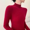Women's Seamless Cashmere Slimming Sweater - Soft, Skin-Friendly Half-High Neck for Autumn/Winter