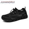 Summer Men Breathable Sneakers Hiking Shoes Men Outdoor Beach Wading shoes Mesh Shoes Non-slip Casual Shoes With Hollow Outsole