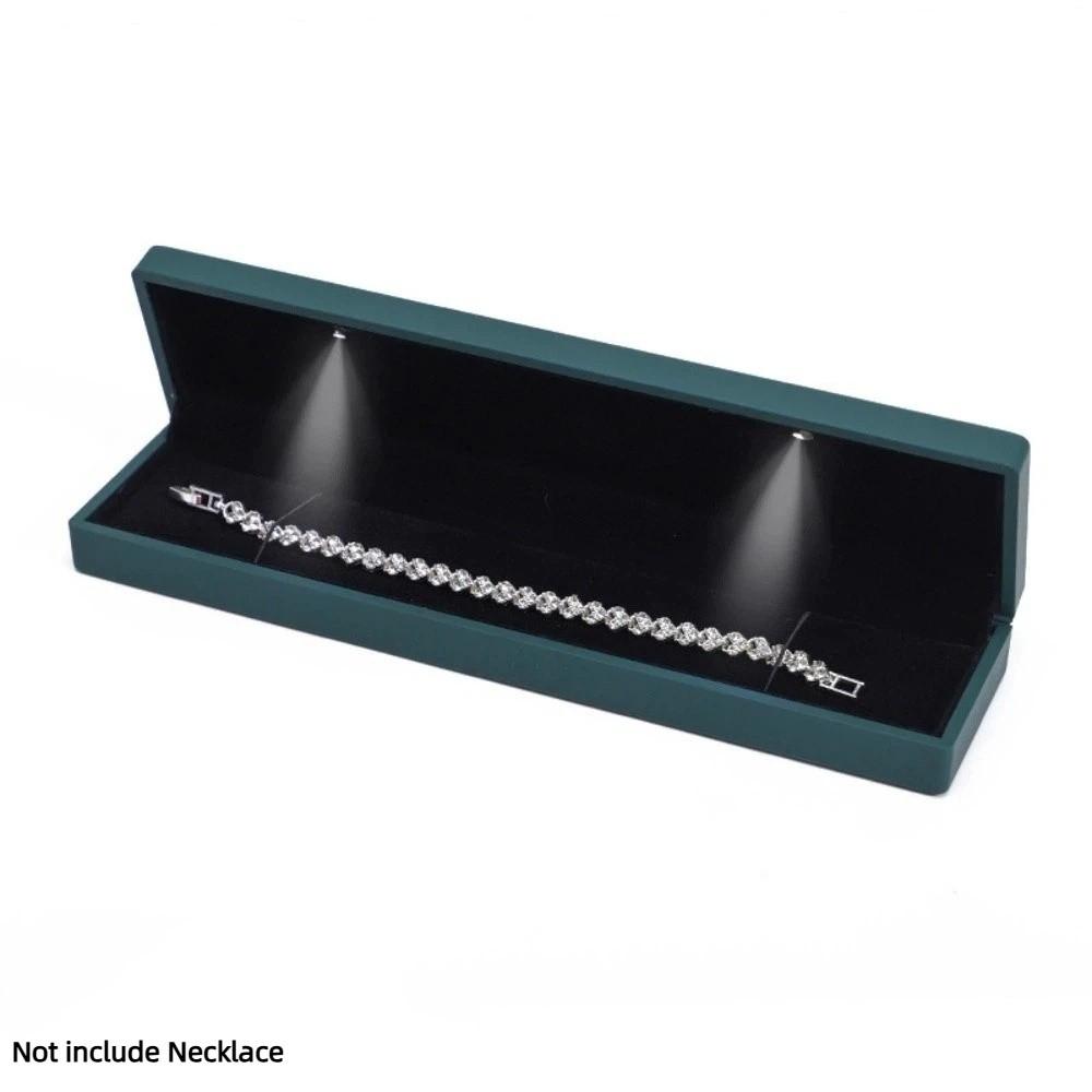 Jewelry Display Jewelry Gift Box Velvet Lined Necklace Storage Box Necklace зелёный