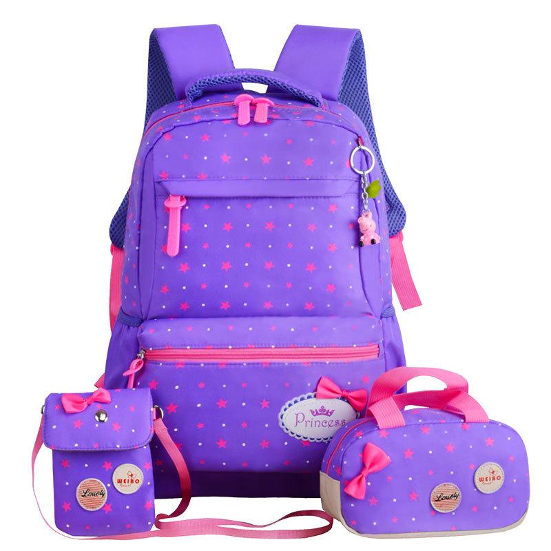 School Bags for Teenager Girls Printing travel bag for kids Orthopedic Backpack 3 pcs/Set school Backpacks sac a main mochila