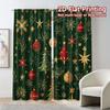 2pcs,Curtains Christmas Tree Bauble Star Swirl Fashionable Modern Curtains Yarn Curtains Holiday Ldeal for digital printing