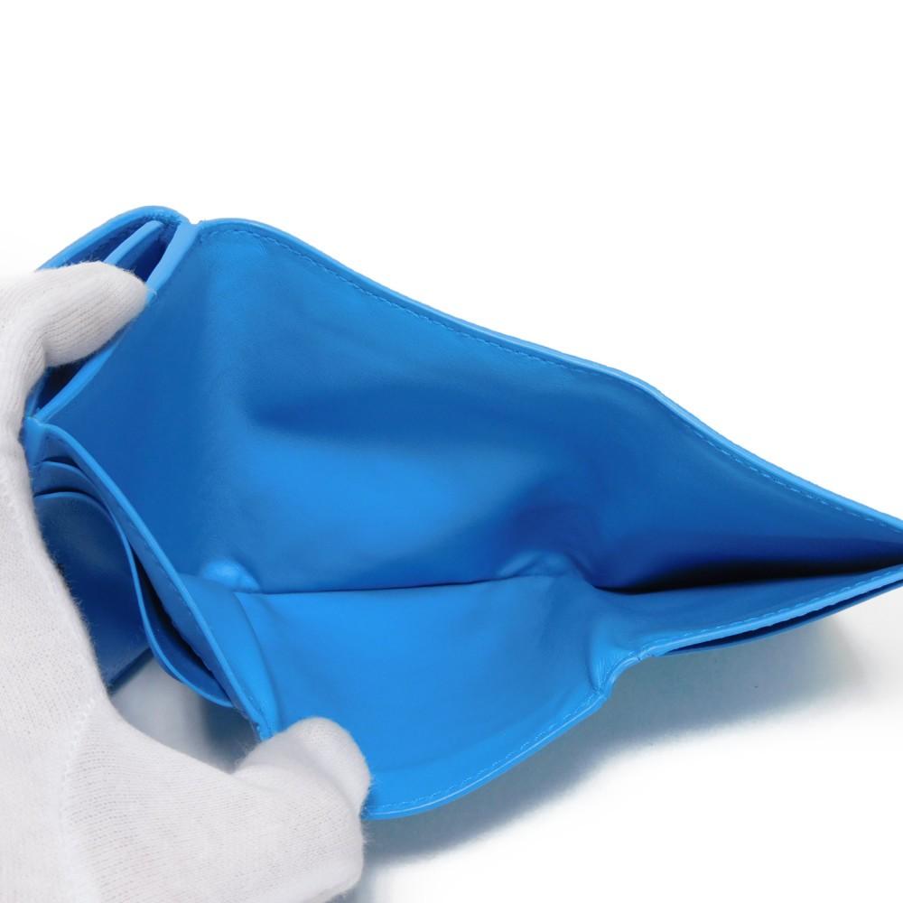 Used 11897 Tiny Mini Wallet 635561 VCPP2 4611 7942 RFID IC Chip Maxi Intrecciato Swimming Pool Unisex from Japan