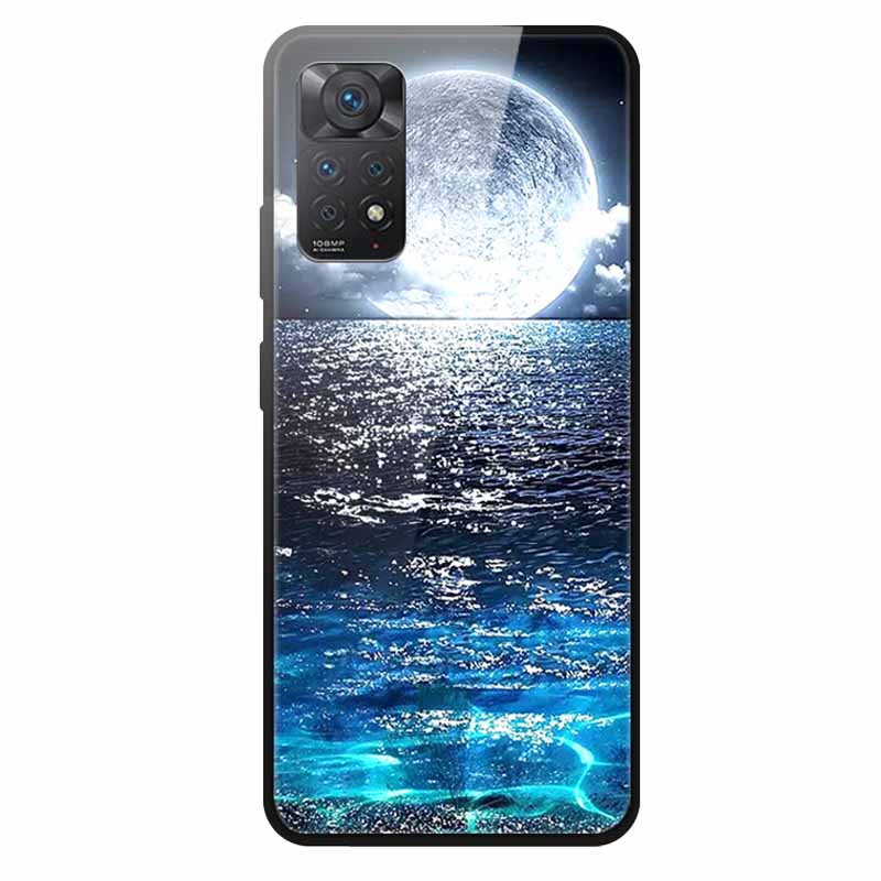 Tempered Glass Case For Xiaomi Redmi Note 12 Pro 4G Case Hard Glass Back Cover For Redmi Note 12 Pro 4G Phone Case Soft Bumper