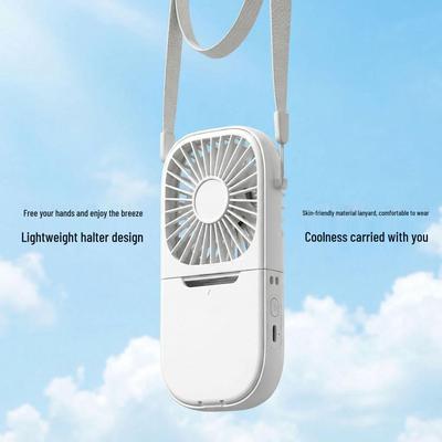 Ultra-thin Portable Neck Fan: Lightweight, Foldable, Rechargeable for Outdoor, Makeup, and Travel Use