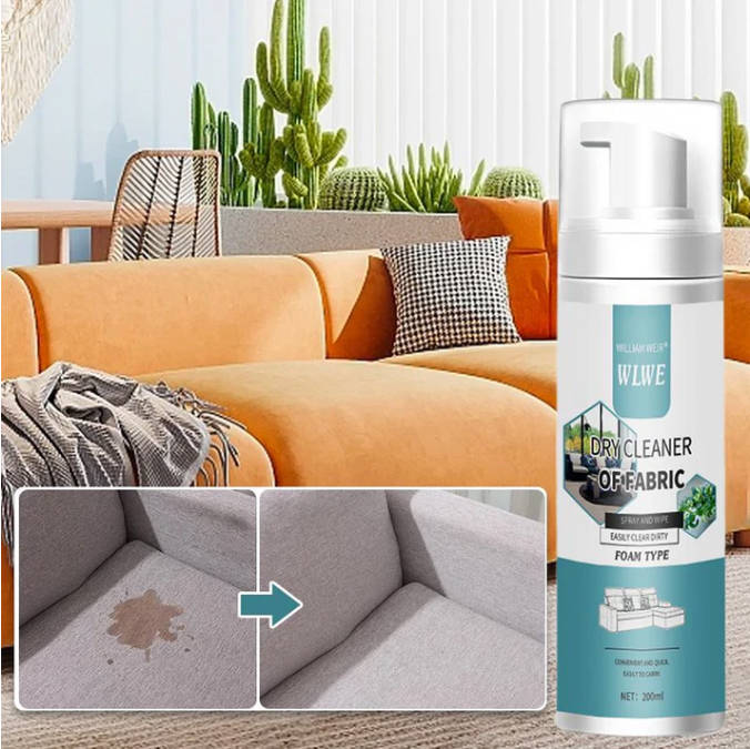Stoff-Trockenreiniger Schaumtyp 120ML Spray- und Wischreiniger Geeignet für Polster und weiche Oberflächen Bequeme und schnelle Anwendung