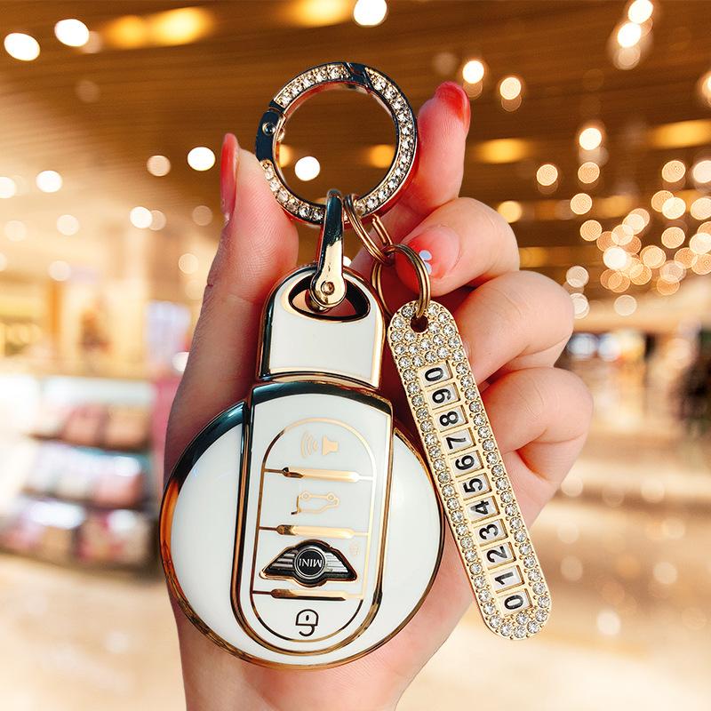 Applicable BMW mini key set New countryman bag cooper one mini clubman shell ring women