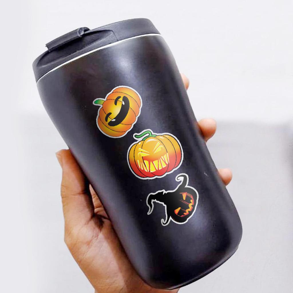 50 Halloween Pumpkin Lantern Graffiti Stickers Suitcase Car Laptop Skateboard Waterproof Decorative Stickers