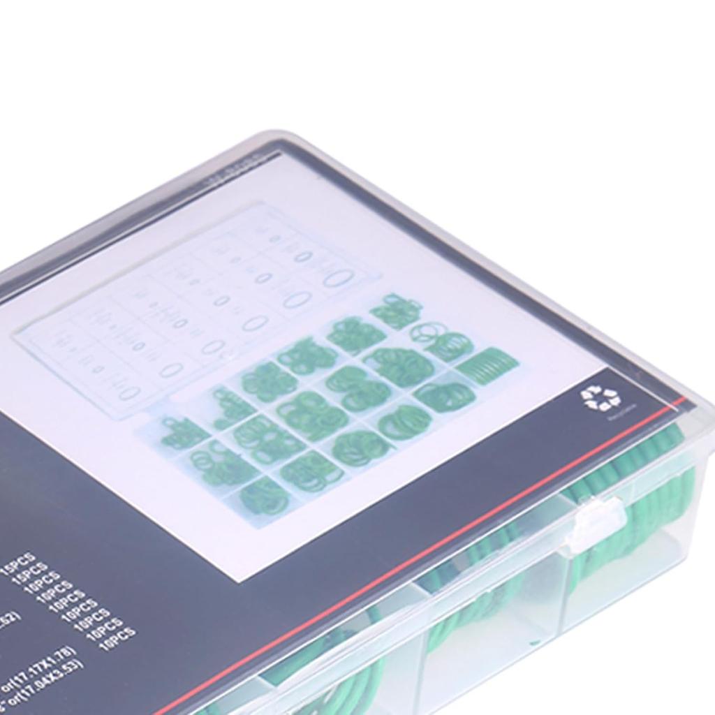 270Pcs 18 Sizes Assortment Kit Rubber O Ring Air Conditioning HNBR O Ring Set for Insulation Gasket Washer Seals Air Conditioning Car Auto Vehicle