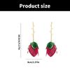 Alluring Long Floral Patterned Earrings Sophisticated Long Floral Earrings for Women Evening Party Fashion Ear Pendant