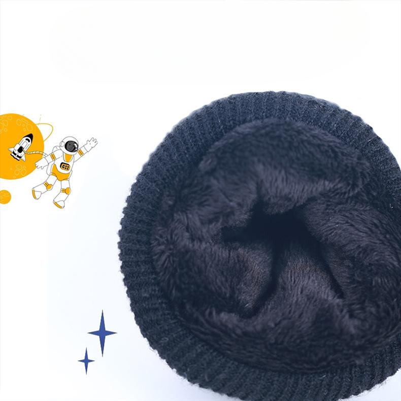 Children's Winter Skiing Gloves Astronaut Five Finger Thickened Windproof and Warm Cycling Gloves for Primary School Students Touch Screen Cartoon