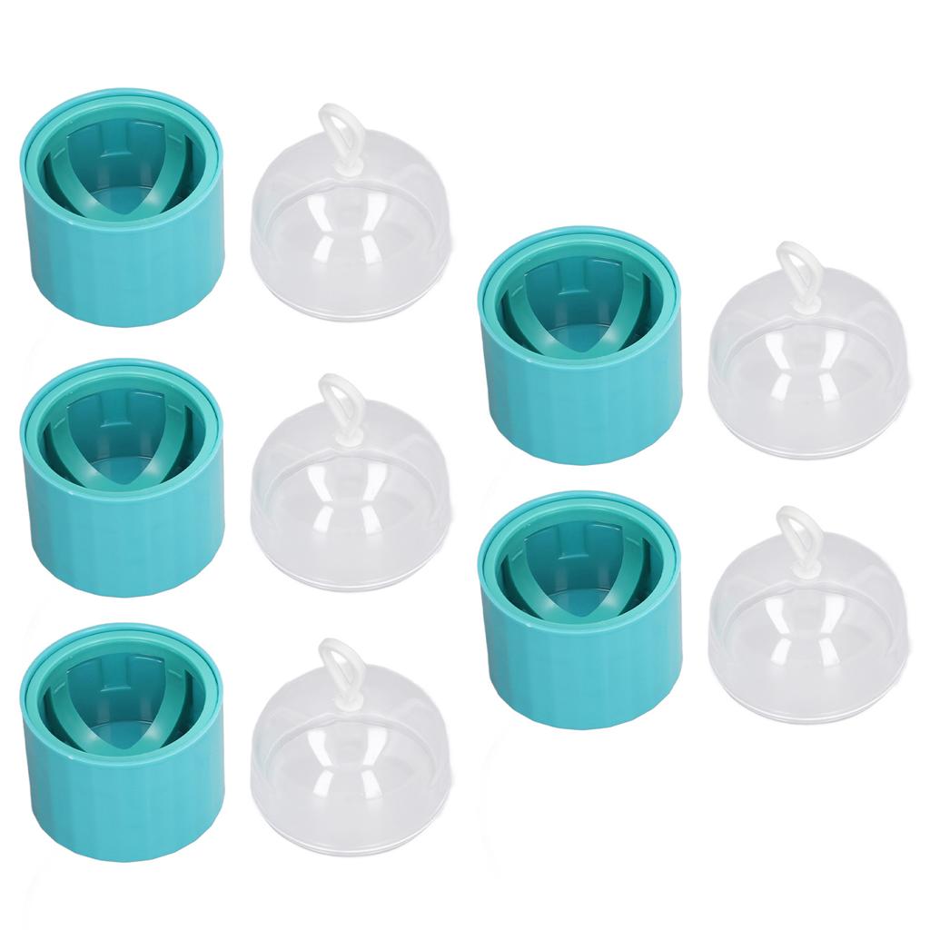 5pcs Makeup Sponge Box Portable Dustproof Waterproof Beauty Sponge Storage Box with Holders for Women Girls