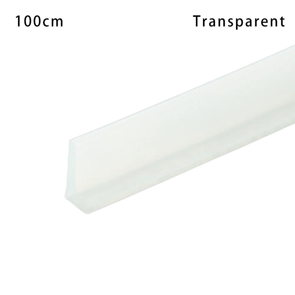1 Stück 100 cm selbstklebender Silikon-Badezimmer-Wasserstopper, Wasserhaltestreifen, biegsam, für Waschmaschine, Dusche, Dammbarriere