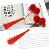 1Pair Chinese Style Kid Girl Pompom Fan Tassel Hairpins Hair Clips Accessories
