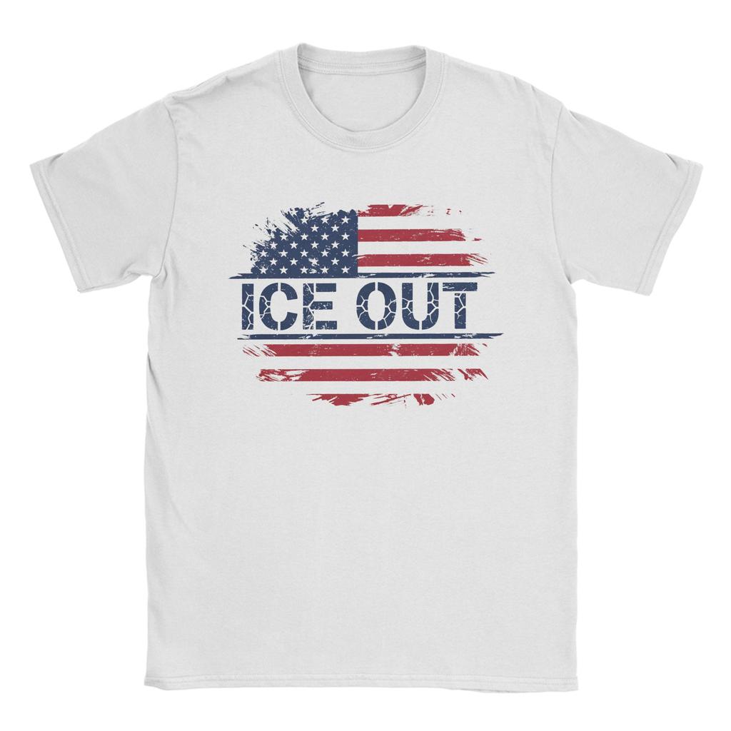Unisex Unisex Print Ice Out Anti Ice Minneapolis Abolish Ice Tee T Shirt Cotton Tshirts Clothing