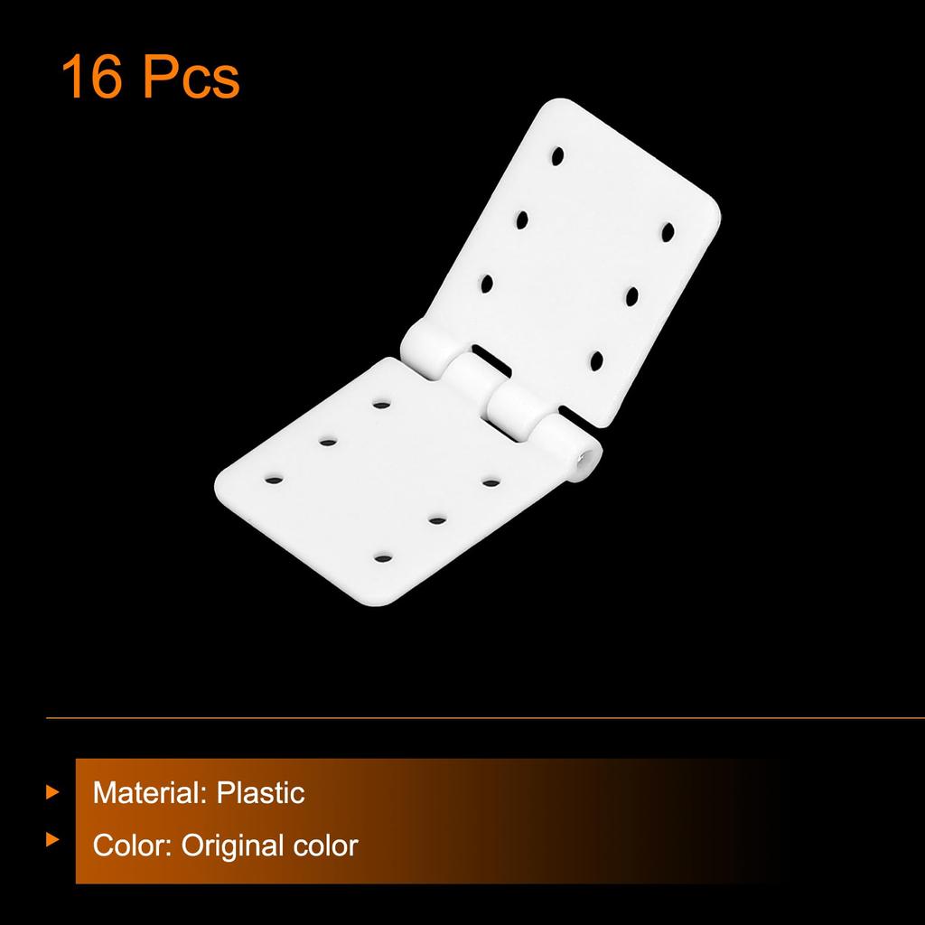 Uxcell RC Hinge X Adjustable Model Airplane Remote Control Airplane Wing Parts Square Plastic Loose Leaf 16pcs 0.9" 0.5"