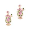 European and American New Fashion Creative Wine Glass Alloy Light Luxury Temperament Personalized Diamond-encrusted Women's Earrings