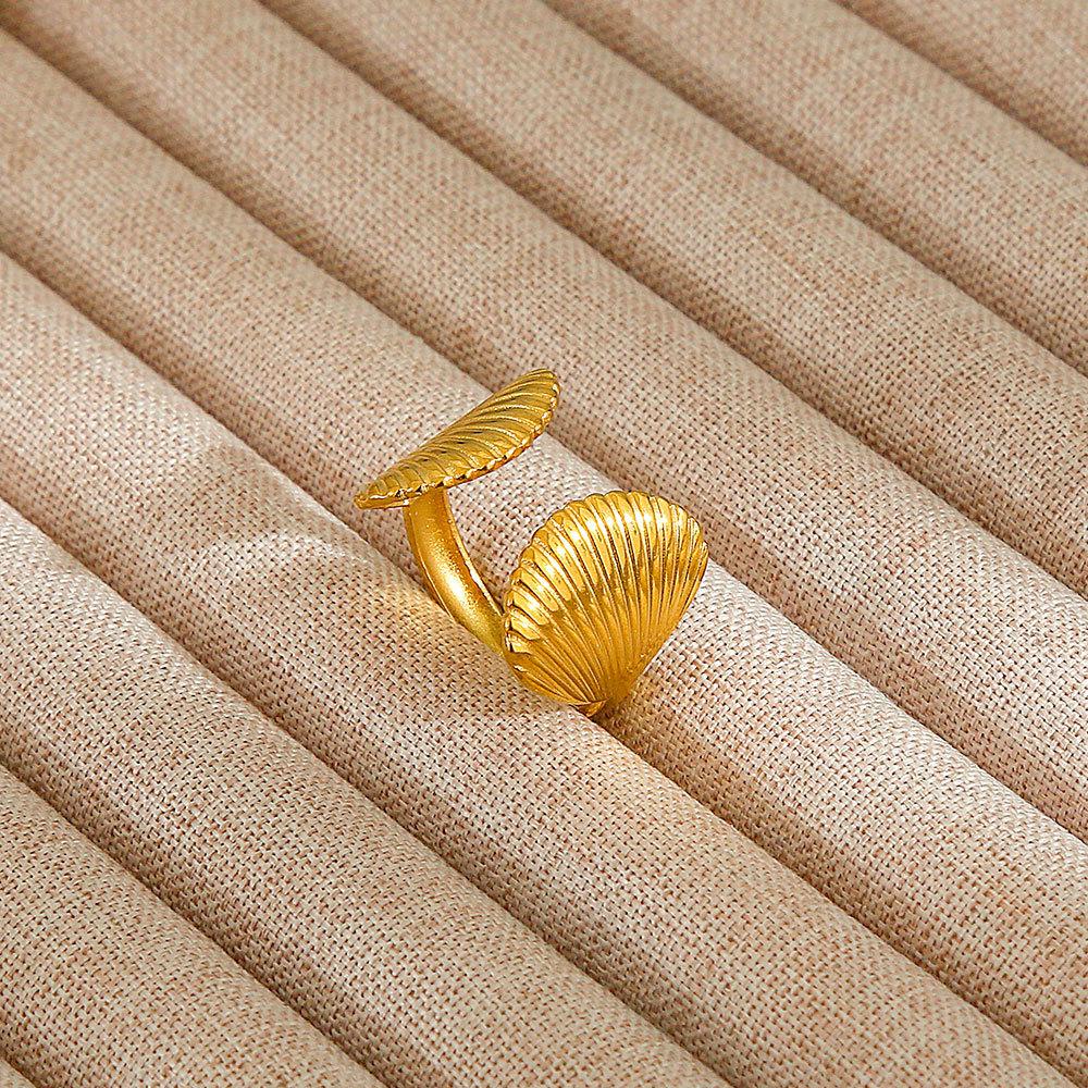1Pcs Stainless Steel Ring Set with Zirconia, Metal Style Finger Ring, Index Finger Ring