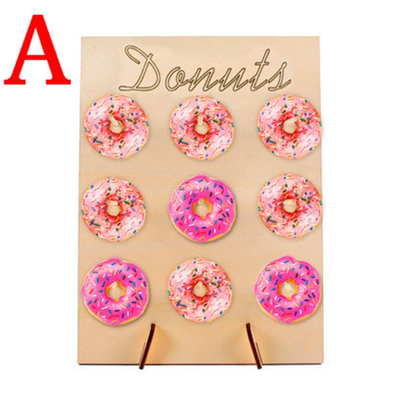 

1шт 40X30см деревянный настенный держатель для пончиков, конфет, стеллажей с подставкой, декор для свадебной вечеринки, украшение для детского душа A