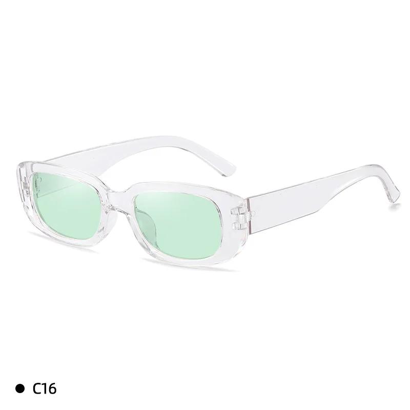 

Latest Retro Oval Sunglasses Woman Luxury Brand Compact Rectangle Sun Eyeglasses Women Compact Ellipse Eyewear UV400 Oculos De Sol As shown in the figu