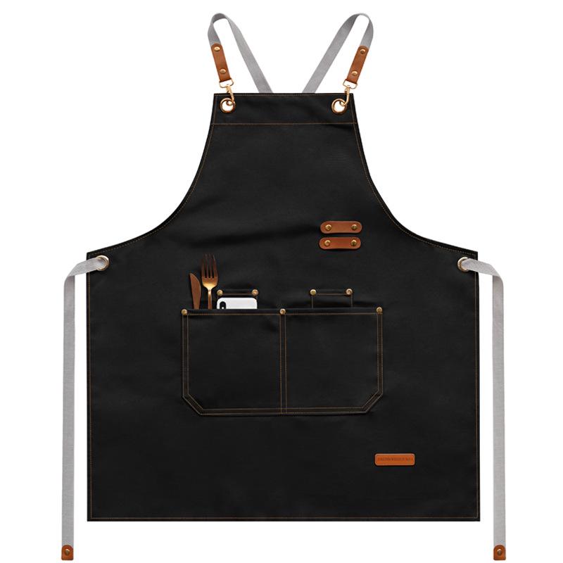 

Water-Repellent Kitchen Apron with Custom Logo for Coffee, Milk, Tea, and Catering