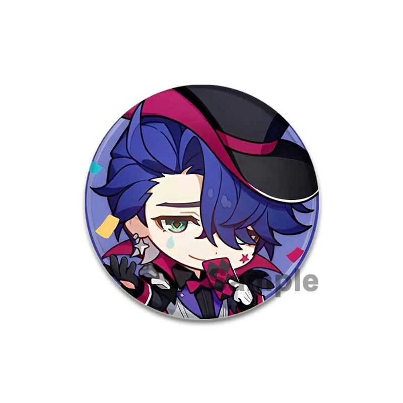 

32/44/58 мм Honkai Star Rail Брошь на рюкзак Asta Hook Kafka Arlan мультфильм косплей значок на лацкан булавки для одежды аксессуары подарок 58mm