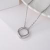 Elegant Titanium Steel Irregular Necklace for Women - Modern, Chic Clavicle Chain with Cool Simple Pendant