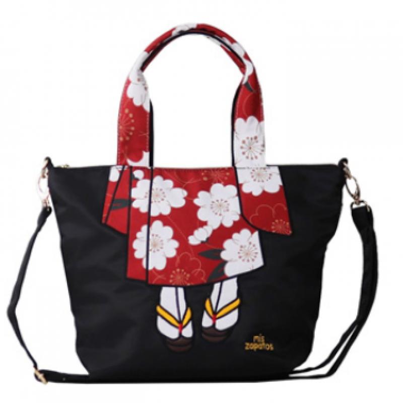Misope Nylon Kimono CrossBody Bag B 7379 Bk