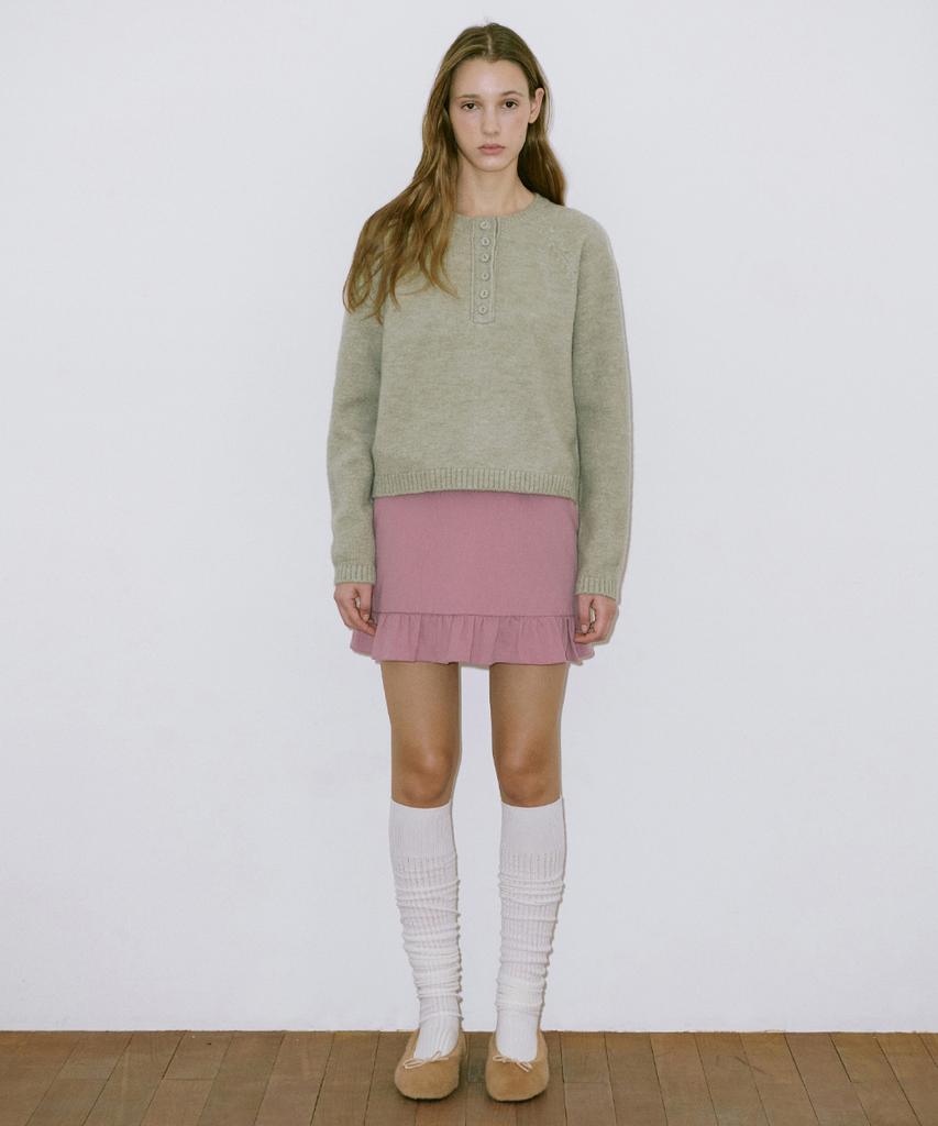 Sinun Frill Mini Skirt (Pink)