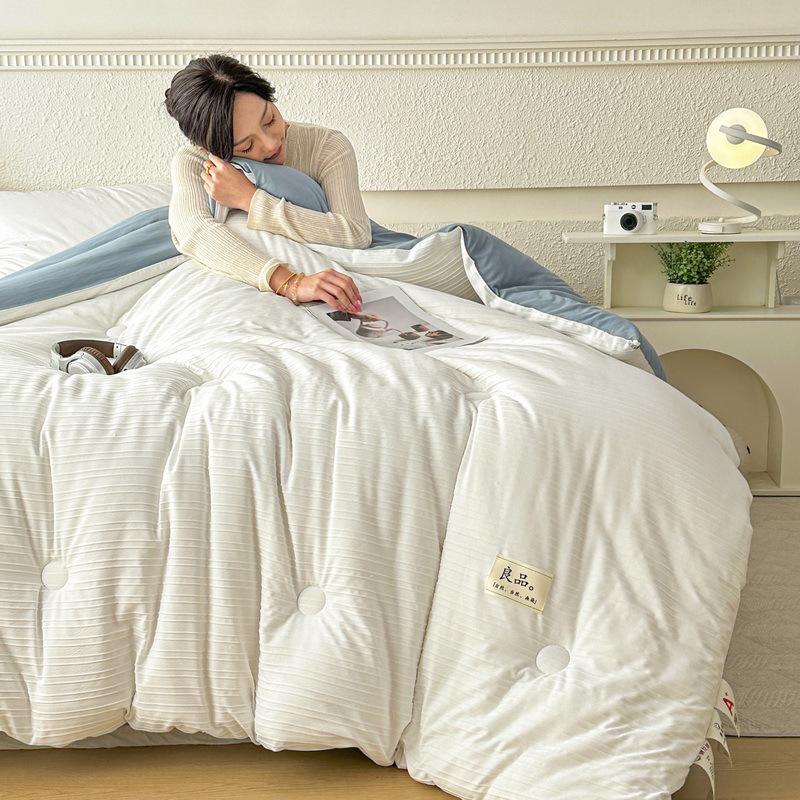 Antybakteryjna Gruba Ciepła Kołdra Zimowa z Błonnika Sojowego na Wszystkie Pory Roku